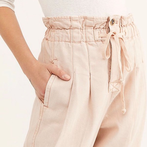 Free People Women’s Misty Rose Margate Pleated Trousers Pants Size M - Picture 4 of 9